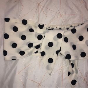 Polka Dot Tie Bandeau Top